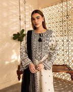 Noir Elegance Embroidered 3-Piece Lawn Suit