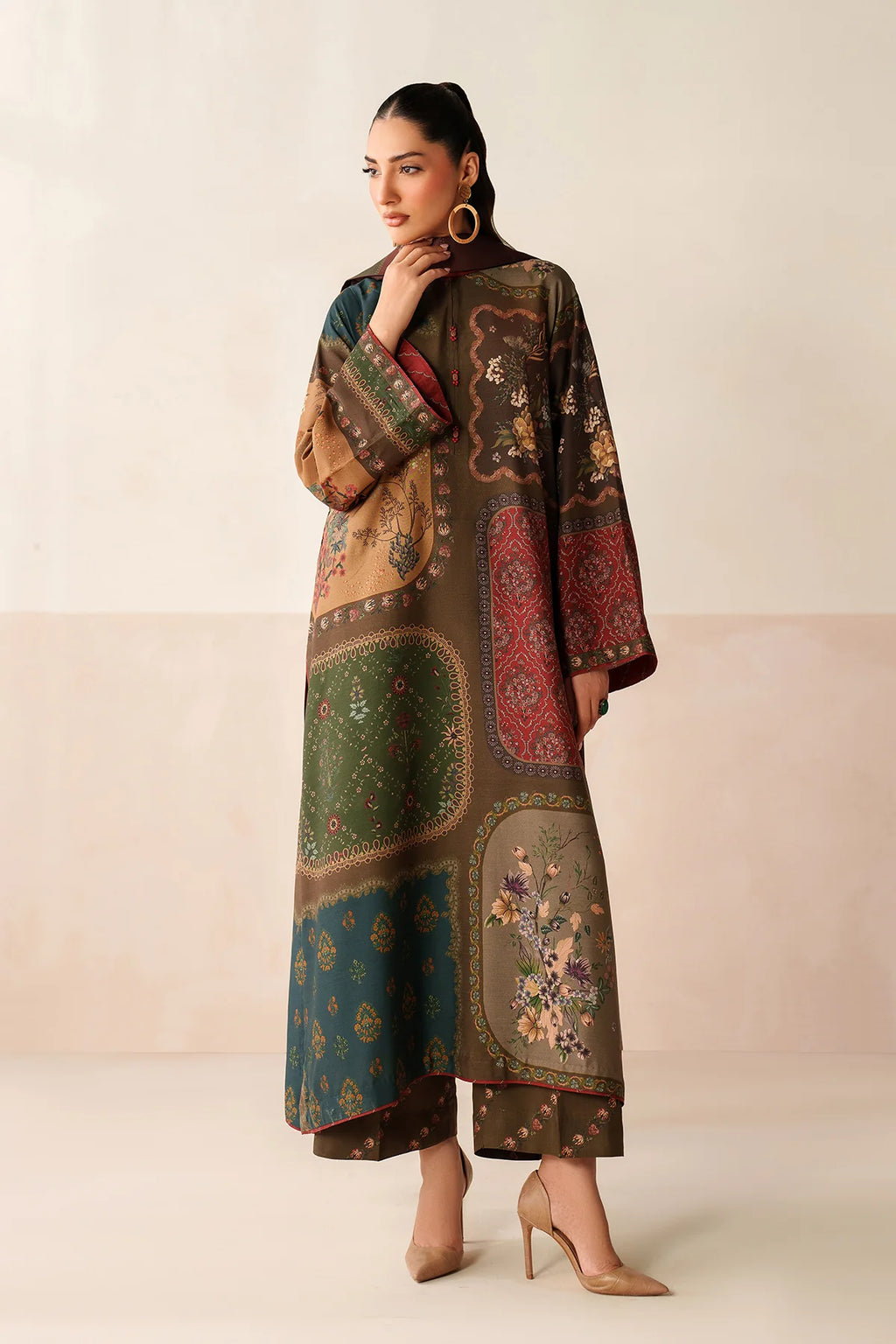 Autumn Tapestry digital printed 3 piece suit front view ZAMARANG