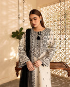 Noir Elegance Embroidered 3-Piece Lawn Suit