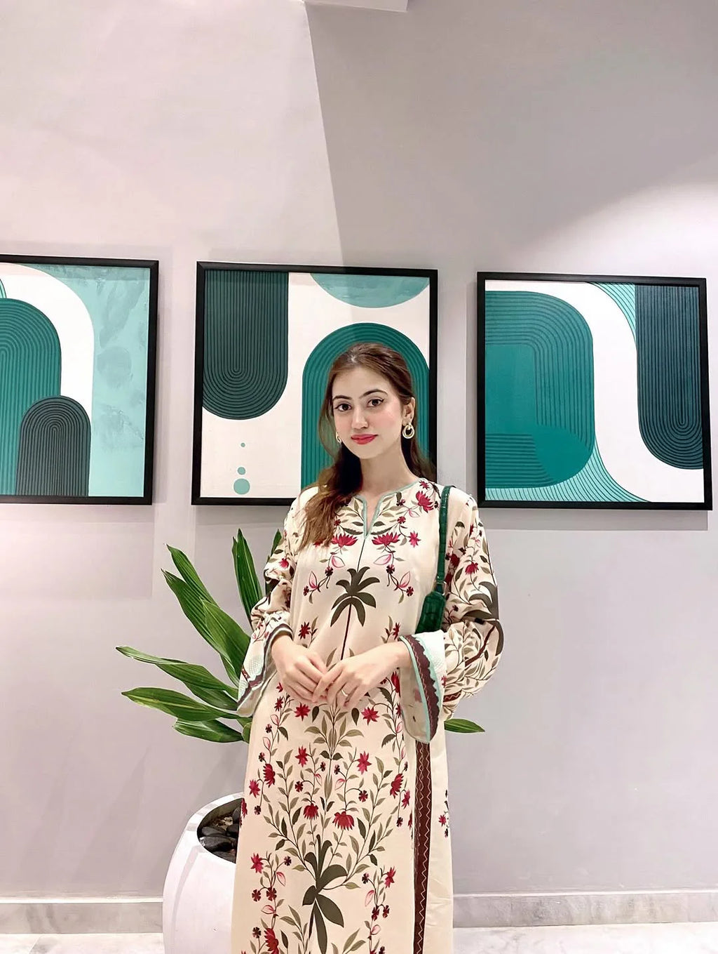 Fabric detail showcasing floral and geometric print contrast by ZAMARANG