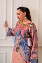 Full outfit with matching straight trousers Coral Plume set