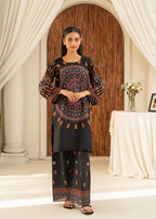 Onyx Mandala digital printed 2 piece suit front view ZAMARANG
