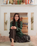 ZAMARANG Digital Bloom printed kurta full look