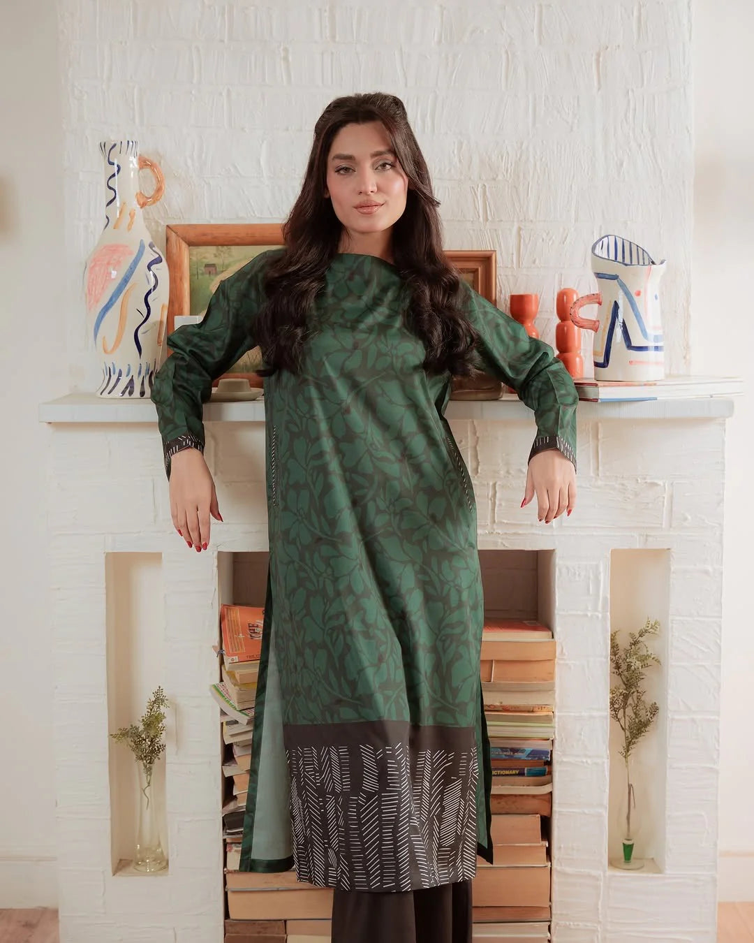 ZAMARANG Digital Bloom stitched 2 piece suit front view