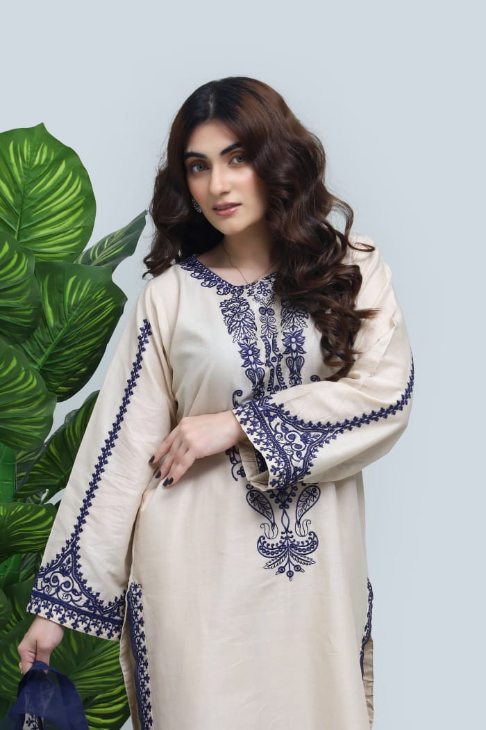 ZAMARANG Nautica Ivory chiffon dupatta border detail
