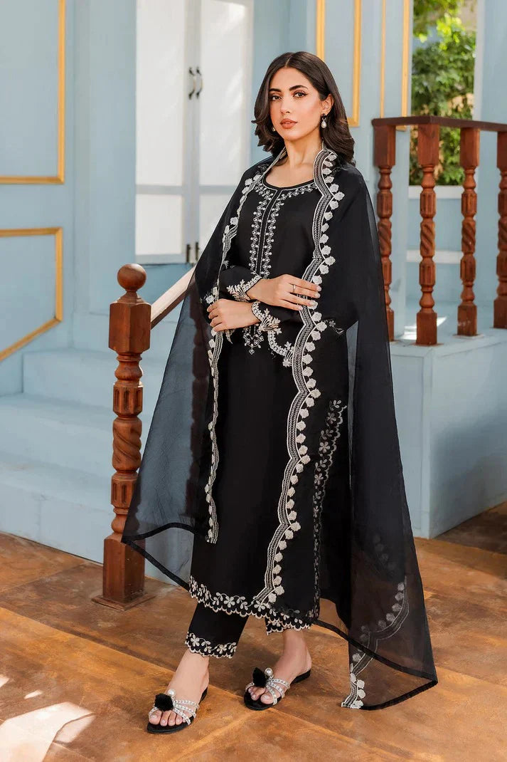 ZAMARANG Sable Elegance embroidered 3 piece suit front view