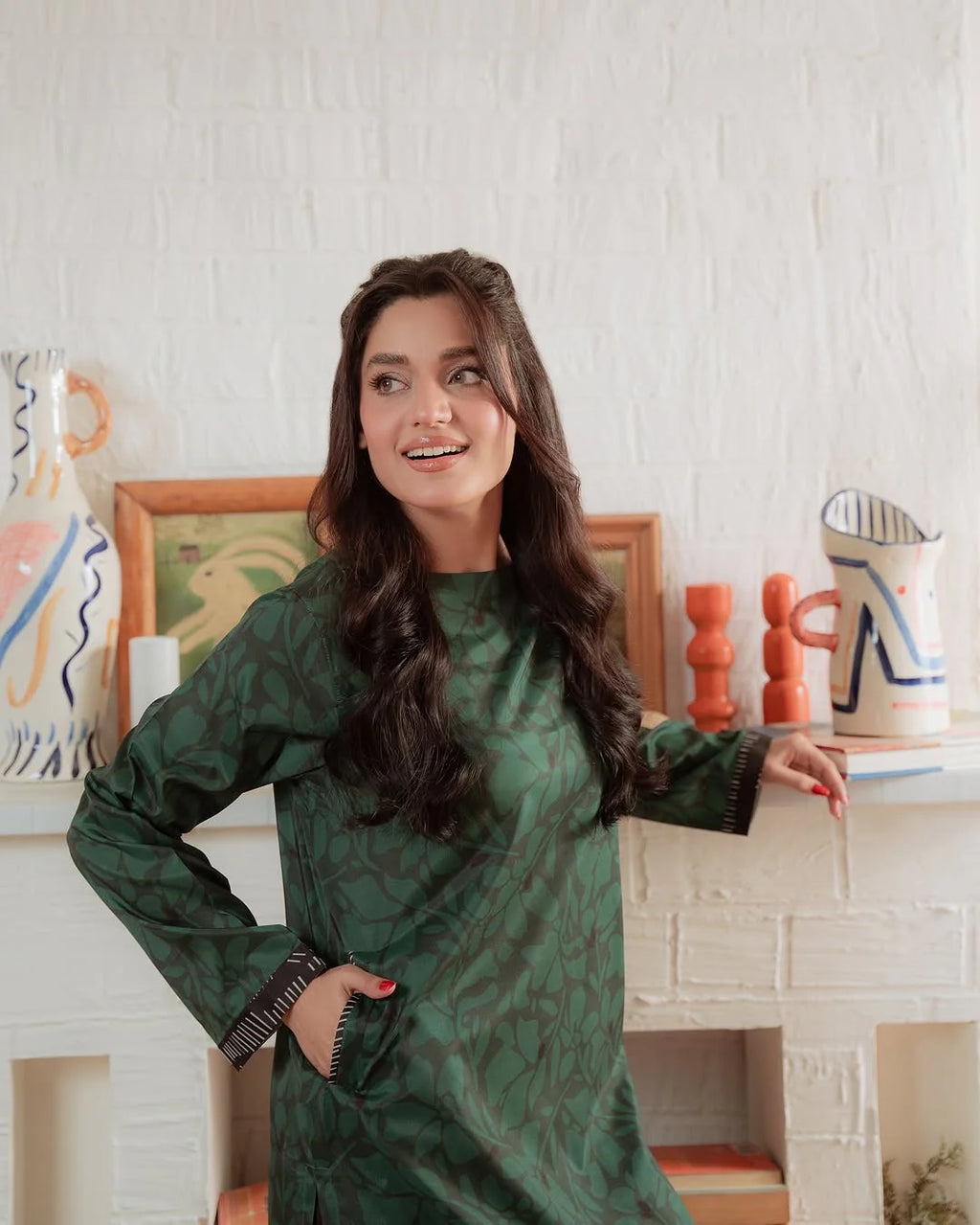 ZAMARANG poly lawn digital print outfit lifestyle view