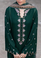 Floral Embroidered Green 3-Piece Outfit – Summer Collection
