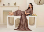 Mauve Embroidered Viscose 3-Piece Suit