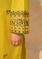 Lime Green Embroidered Lawn 3 Piece Suit