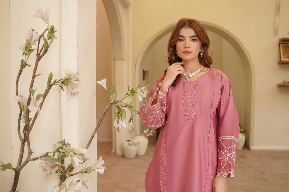 zamarang blush radiance embroidery closeup