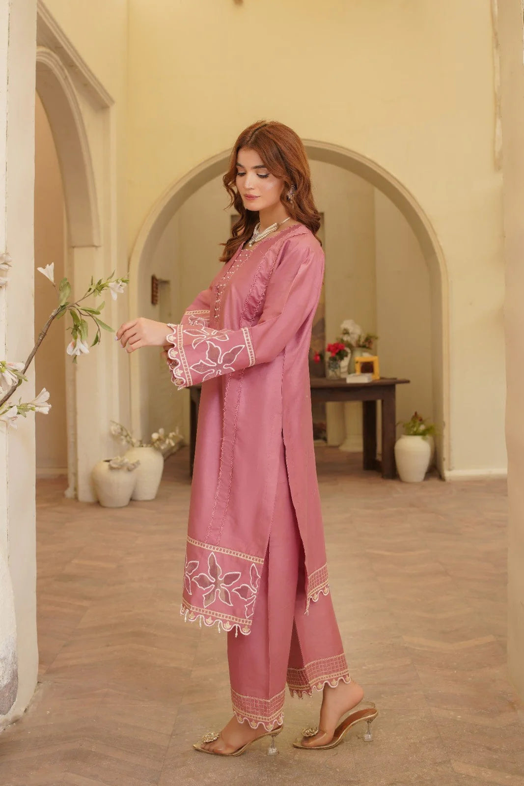 zamarang blush radiance trouser detail